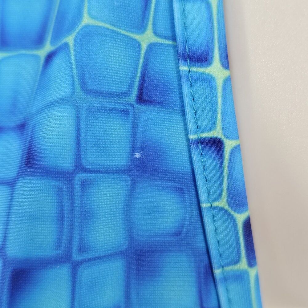 Tzu Tzu Sport Shiloh Golf Dress Small S NWT Blue Mosaic Geometric Mock Neck - Picture 5 of 8